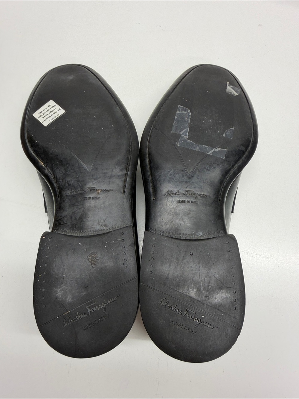 Salvatore Ferragamo Loafers Leather Horse Bit Loafer Shoes Black Mens Size 8 B - Picture 6 of 9